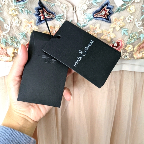 NWT BHLDN Needle & Thread Tulle Cocktail Dress - Picture 2 of 3